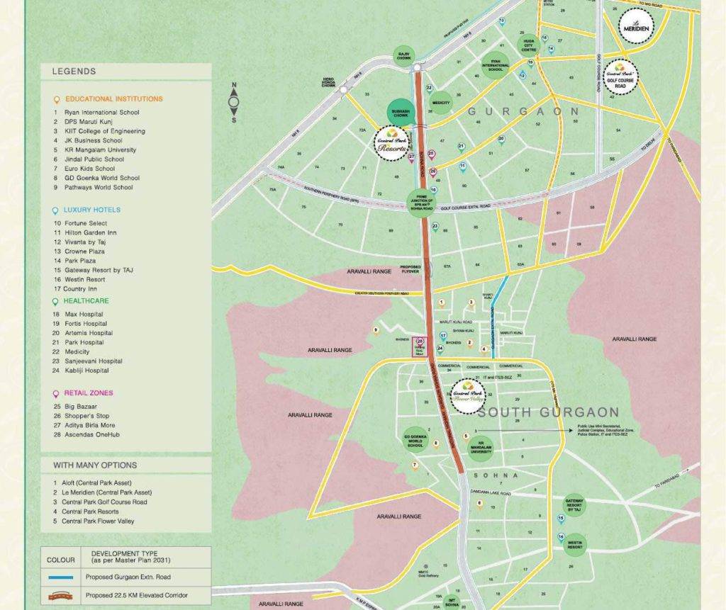 Central Park Flower Valley Mikasa Plots location Map