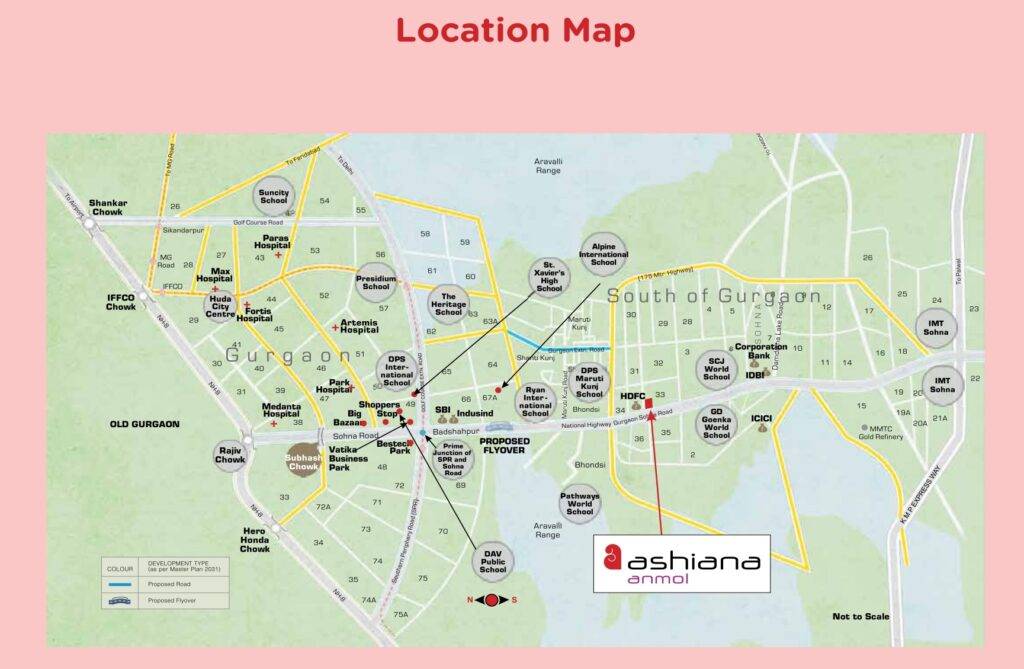 Ashiana Anmol Phase 2 Location Map