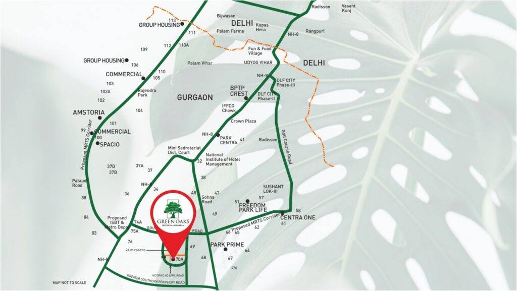 BPTP Green Oaks Location Map