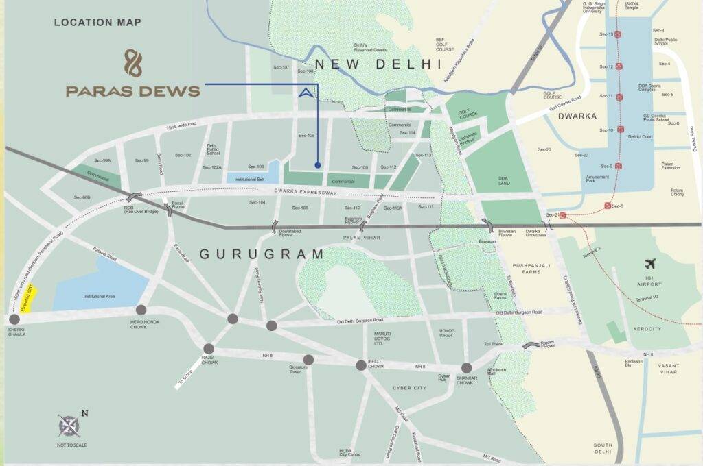 Paras Dews Location Map