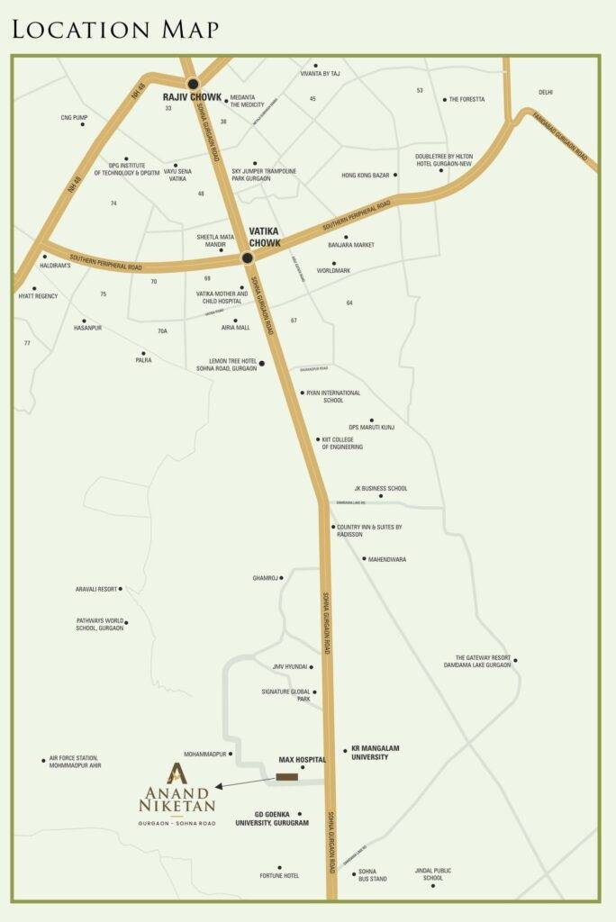 NS Arcus Anand Niketan Location Map