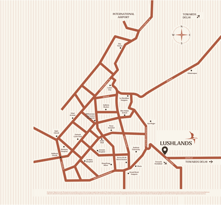 Adani Lushlands Location Map
