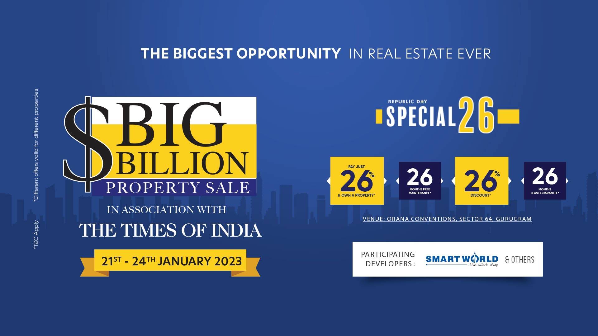 Smart World Special 26 Big Billion Property Sale 2023