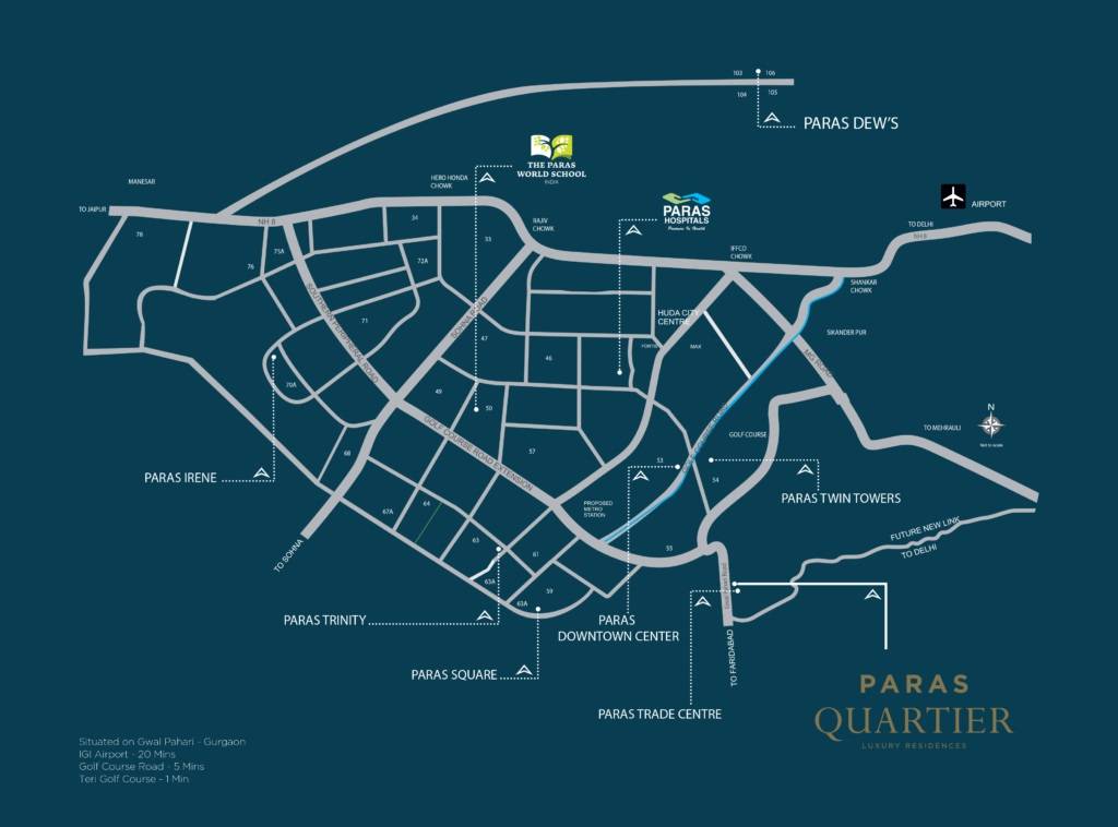 Paras Quartier 2 Location Map