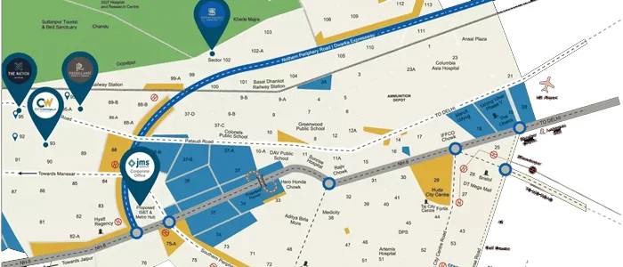 JMS Sector 95 Gurgaon Location Map