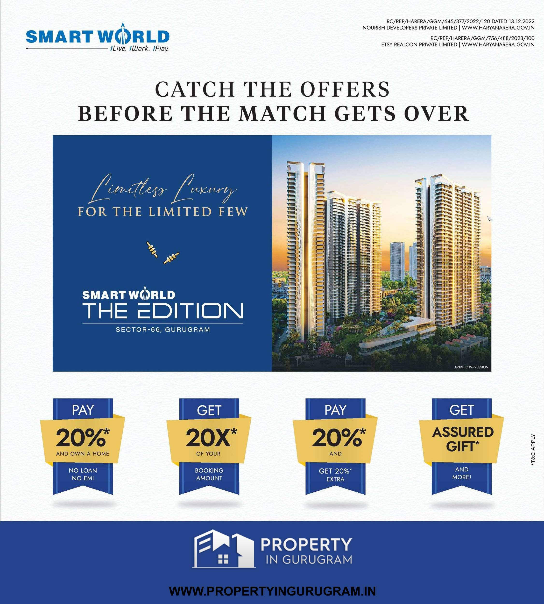 Smart World The Edition T20 Offers gurgaon