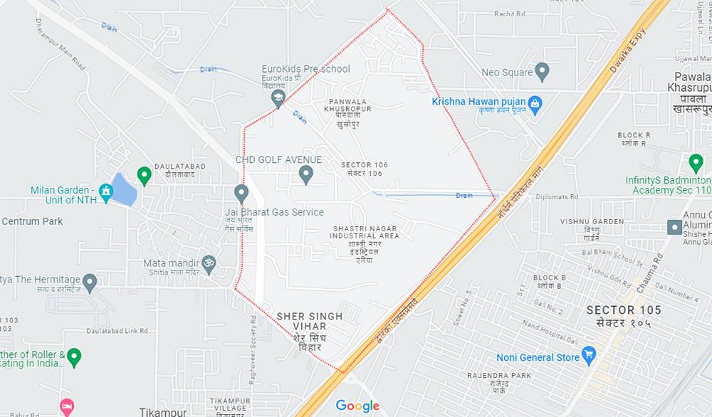 Sobha Altus Sector 106 Gurgaon Location Map