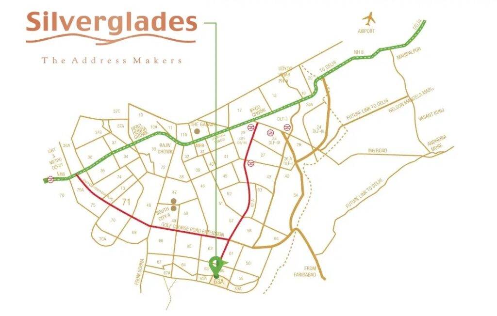 Silverglades Legacy Gurgaon Location Map
