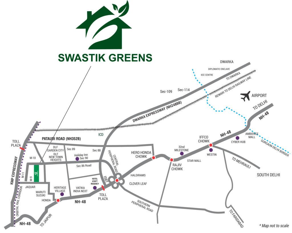 Prominent Swastik Greens Location Map