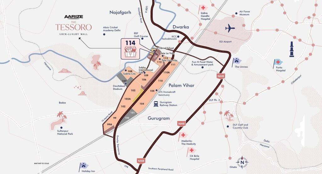 Aarize The Tessoro Location Map