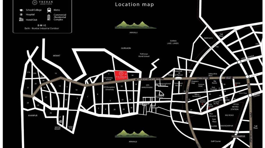 Trehan Valley Location Map