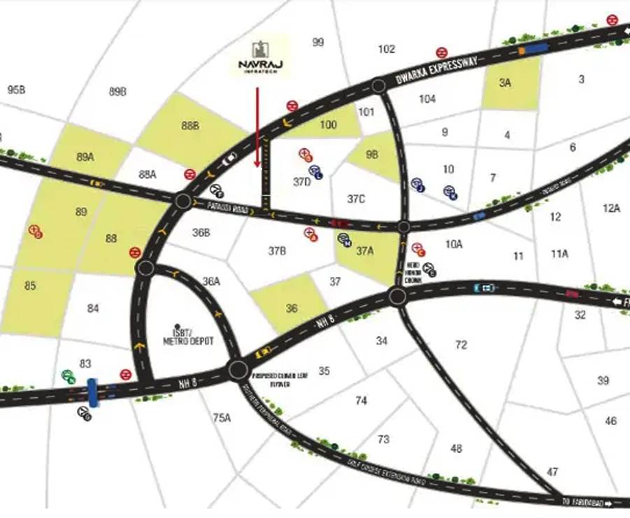 Navraj The Kingstown Heights Location Map