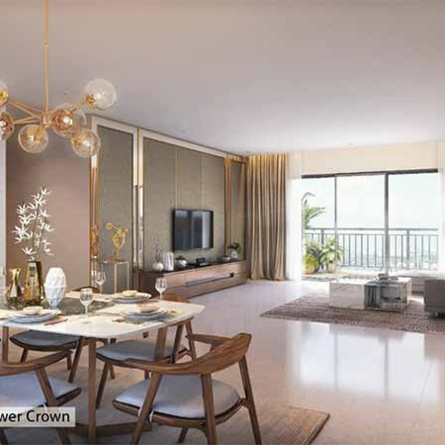 Shapoorji Pallonji Joyville Gurgaon Living dining Room Tower Crown